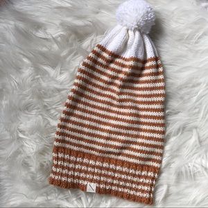 White and Gold Beanie
